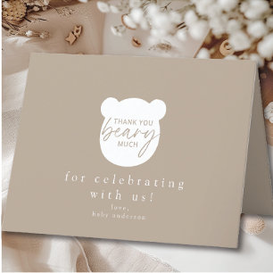 Cartão De Agradecimento Obrigado Beary Muitíssimo