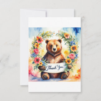 Cartão De Agradecimento Obrigado Beary muito 1