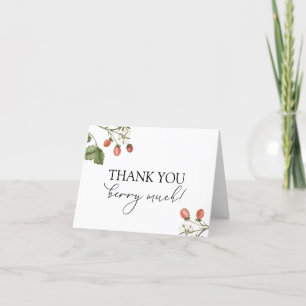 Cartão De Agradecimento Obrigado Berry Doce 