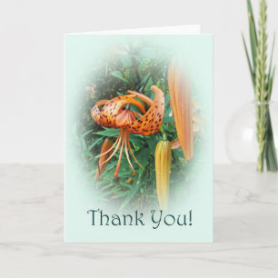 Cartão De Agradecimento Obrigado Boné de Turk, Lily Wildflower