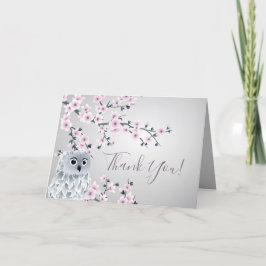 Cartão De Agradecimento Obrigado bonito da coruja você
