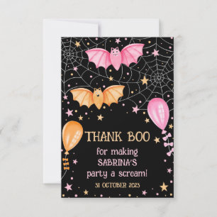 Cartão De Agradecimento Obrigado Boo Halloween - Obrigado
