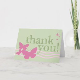 Cartão De Agradecimento obrigado : borboletas :