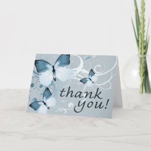 Cartão De Agradecimento obrigado : borboletas :