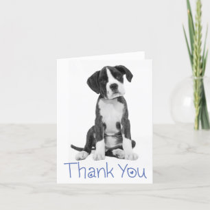 Cartão De Agradecimento Obrigado Boxer Puppy Dog Notecard