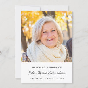 Cartão De Agradecimento Obrigado branco da simpatia da foto memorável