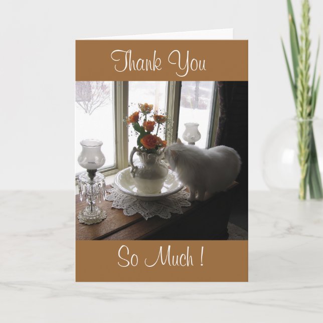 Cartão De Agradecimento Obrigado Bugsy/rosas alaranjados (Frente)