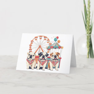 Cartão De Agradecimento Obrigado, Bulls Ingleses No Carnaval