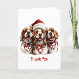 Cartão De Agradecimento Obrigado Cachorros De Beagle De Natal