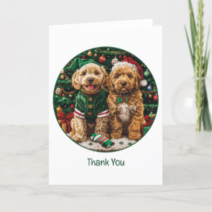 Cartão De Agradecimento Obrigado Cachorros De Cachorro De Goldendoodle
