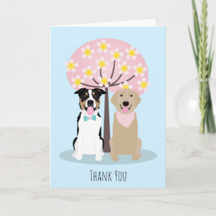 Cartão De Agradecimento Obrigado Cachorros Por Cherry Blossom