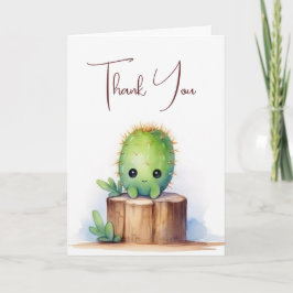Cartão De Agradecimento Obrigado Cactus Nos Logs