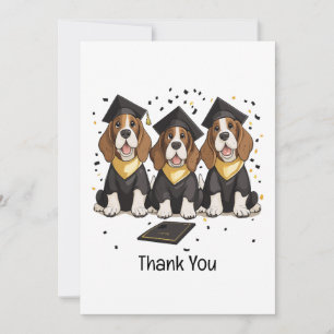 Cartão De Agradecimento Obrigado, Cães De Cães De Caça De Graduação