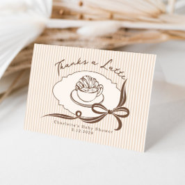 Cartão De Agradecimento Obrigado Café Bebe Chave De Bebê Banho De Bebê