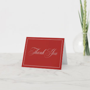 Cartão De Agradecimento Obrigado Caligrafia Elegante Vermelho