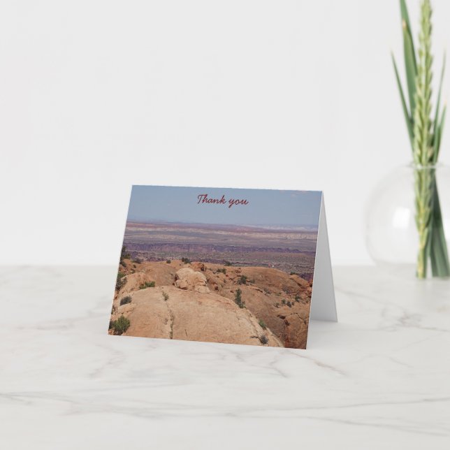Cartão De Agradecimento Obrigado - Canyonlands (Frente)