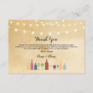 Cartão De Agradecimento Obrigado carda o estoque que o bar ilumina o