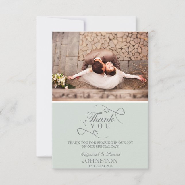 Cartão De Agradecimento Obrigado carda | que Wedding (Frente)