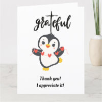 OBRIGADO/CARTÃO PENGUIN DOBRADO