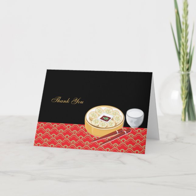 Cartão De Agradecimento Obrigado chinês (Frente)