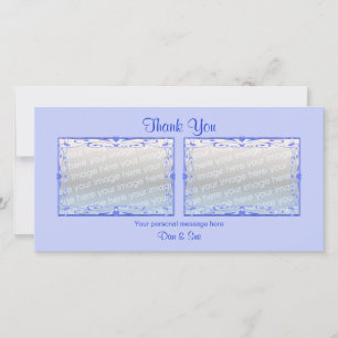 Cartão De Agradecimento Obrigado claro - fotos do azul 2