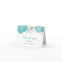 Obrigado com Amor Chic Elegante Floral em Verde Ho