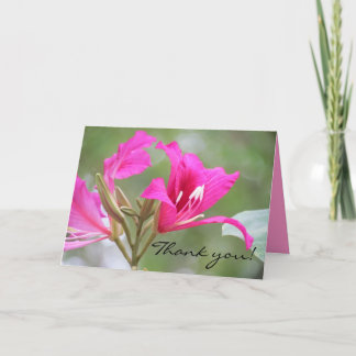 Cartão De Agradecimento Obrigado cor-de-rosa da flor você