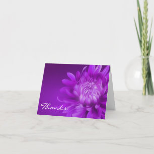 Cartão De Agradecimento Obrigado crisântemo roxo "a abertura"