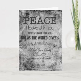 Cartão De Agradecimento Obrigado cristão da paz você 14:27 de John