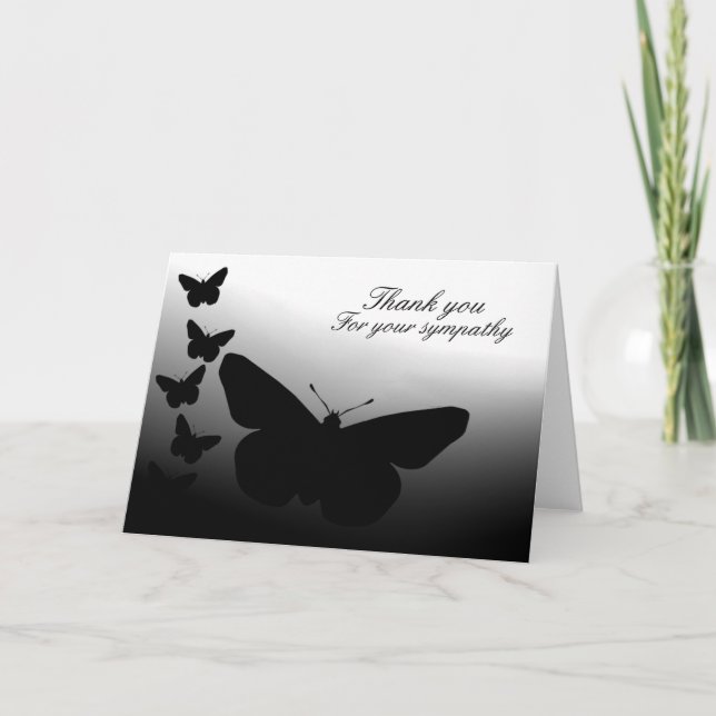 Cartão De Agradecimento Obrigado da borboleta você (Frente)