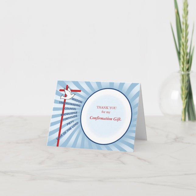 Cartão De Agradecimento Obrigado da confirmação você ilumina - raios (Frente)