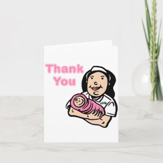 Cartão De Agradecimento obrigado da enfermeira da menina você