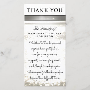 Cartão De Agradecimento Obrigado da família - brilhos da água