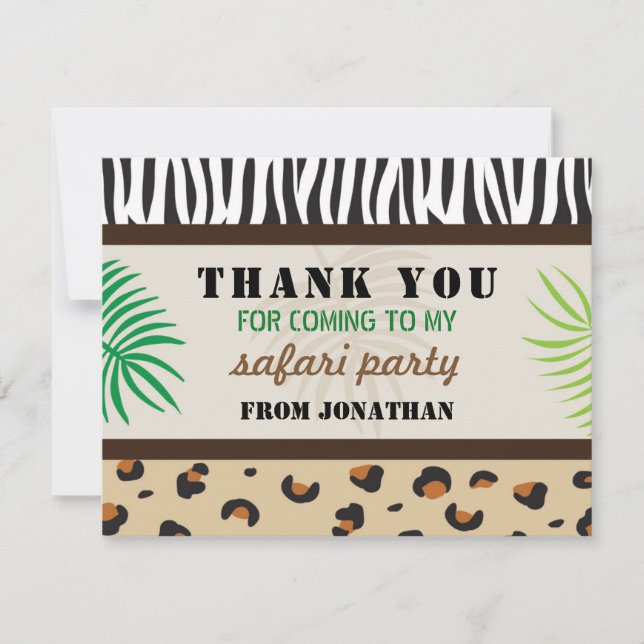 Cartão De Agradecimento Obrigado da festa de aniversário você jardim (Frente)