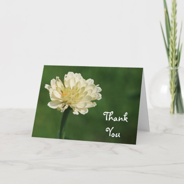 Cartão De Agradecimento Obrigado da flor branca você (Frente)