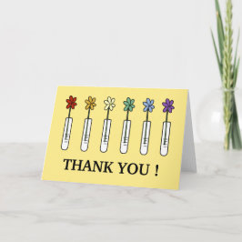 Cartão De Agradecimento Obrigado da flor do arco-íris da ciência do geek
