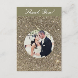 Cartão De Agradecimento Obrigado da foto do casamento da faísca você