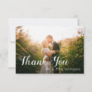 Cartão De Agradecimento Obrigado da foto do casamento você