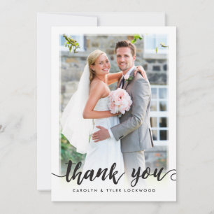 Cartão De Agradecimento OBRIGADO da FOTO VOCÊ mão bonito rotulou o roteiro