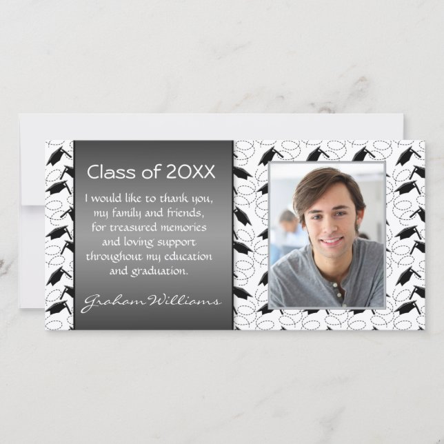 Cartão De Agradecimento Obrigado da graduação do almofariz você (Frente)