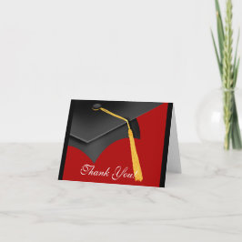 Cartão De Agradecimento Obrigado da graduação você boné vermelho do