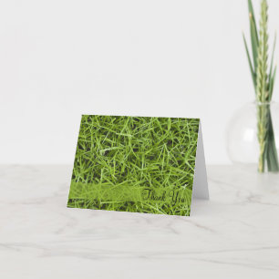 Cartão De Agradecimento Obrigado da grama verde você