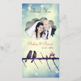 Cartão De Agradecimento Obrigado da história 2 dos pássaros do amor você