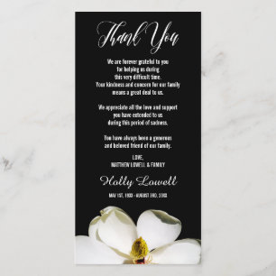 Cartão De Agradecimento Obrigado da simpatia das pétalas   da magnólia