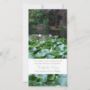 Cartão De Agradecimento Obrigado da simpatia de Lotus do jardim 5 você 3