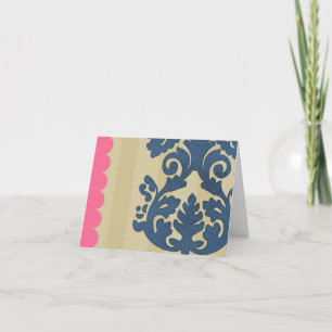 Cartão De Agradecimento Obrigado Damasco