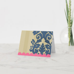 Cartão De Agradecimento Obrigado Damasco