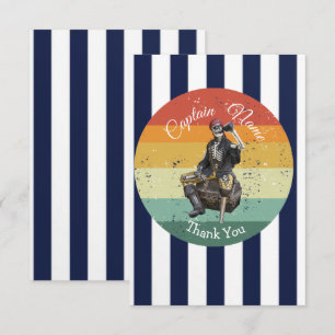 Cartão De Agradecimento obrigado de aniversário .Pirata náutica