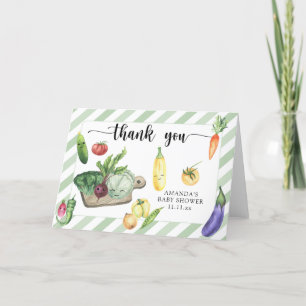 Cartão De Agradecimento Obrigado de chá de fraldas cultivado localmente