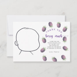 Cartão De Agradecimento Obrigado de festa de aniversário de Blackberry